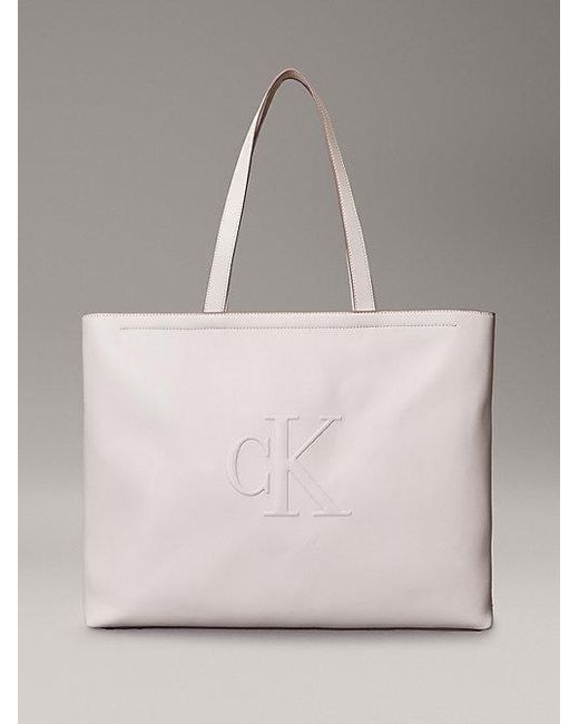 Calvin Klein Smalle Tote Bag in het Gray