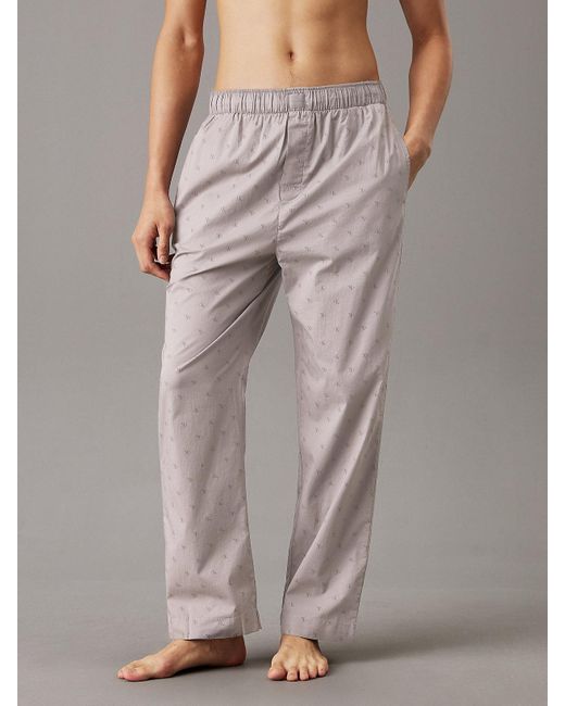 Calvin Klein Multicolor Cotton Poplin Pyjama Pants for men