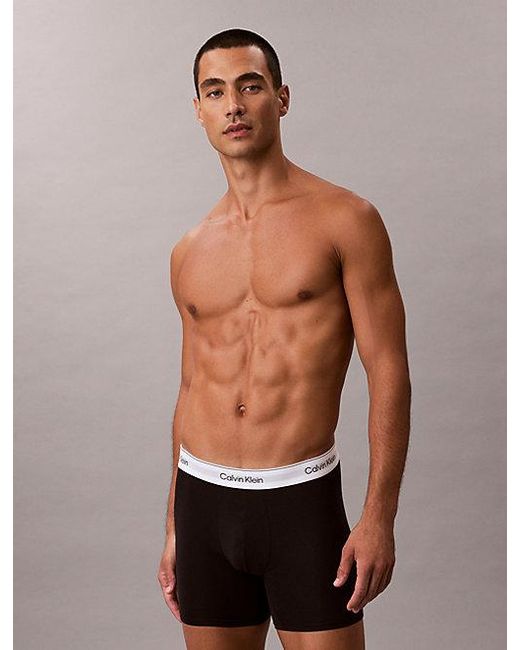 Calvin Klein 3-Pack Boxer Briefs in het Blue voor heren