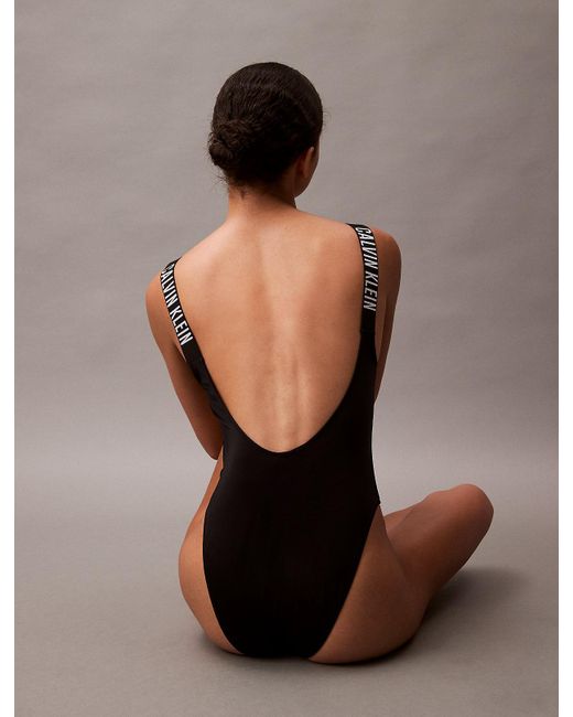 Maillot De Bain Échancré Dans Le Dos Calvin Klein en coloris Brown