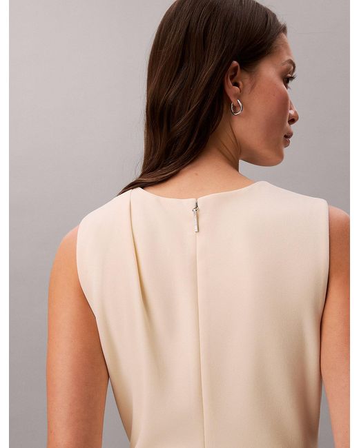 Calvin Klein Natural Stretch Crepe Sleeveless Dress