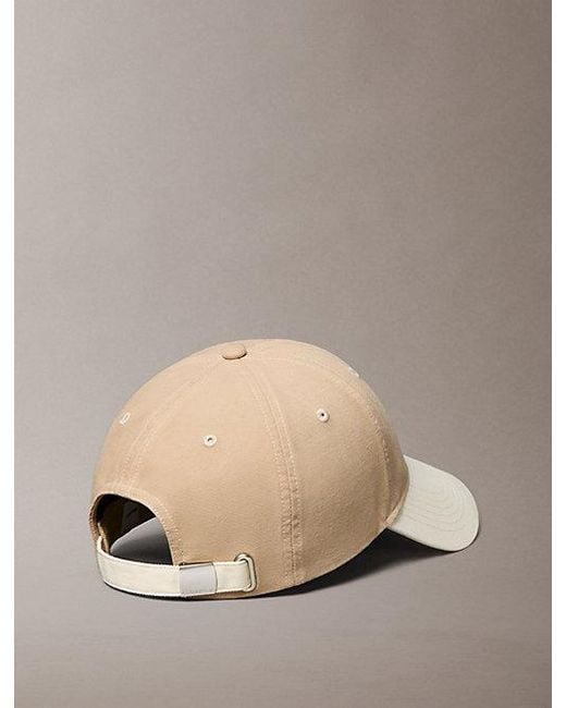 Calvin Klein Natural Canvas Logo Embroidery Adjustable Cap for men
