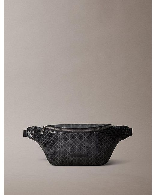 Calvin Klein Gray Allover Emblem Logo Bum Bag for men