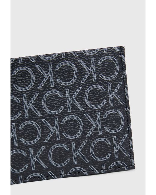 Portefeuille fin anti-RFID avec logo Calvin Klein pour homme en coloris Gray