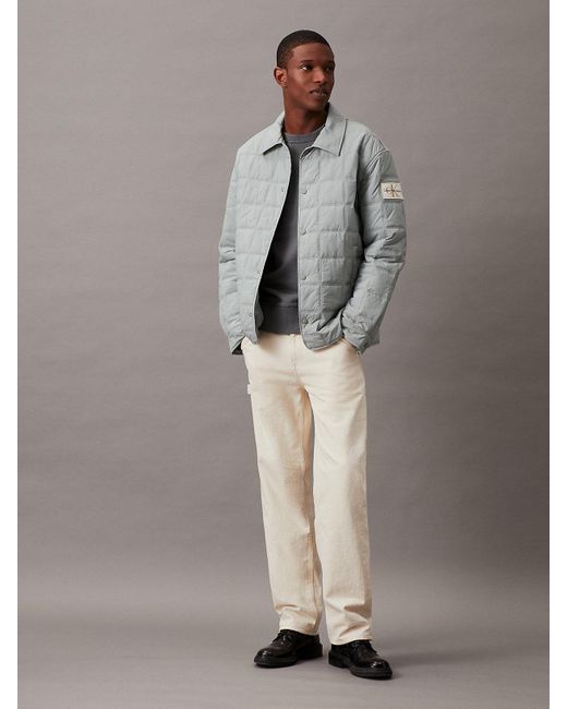 Veste relaxed légère matelassée Calvin Klein pour homme en coloris Gray