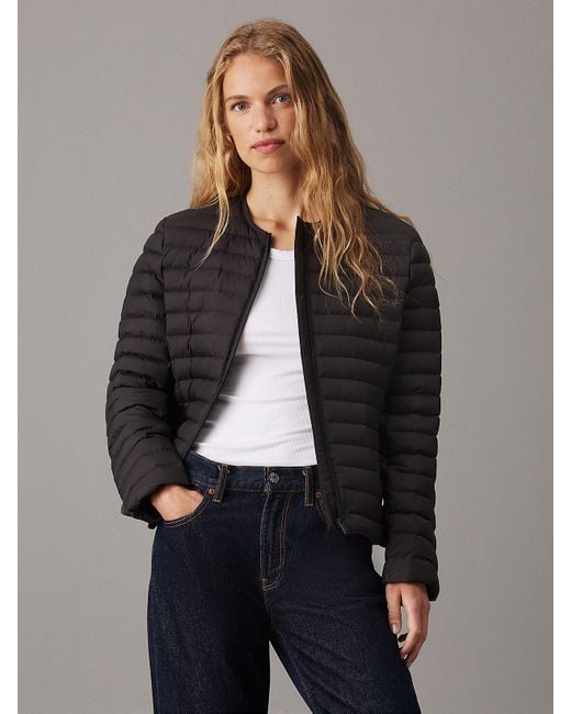 Calvin Klein Gray Slim Packable Down Jacket