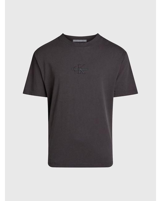Calvin Klein Gray Relaxed Washed Cotton T-shirt for men