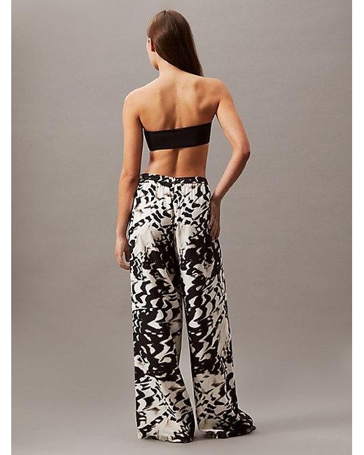 Calvin Klein Viscose Linnen Strandbroek in het White