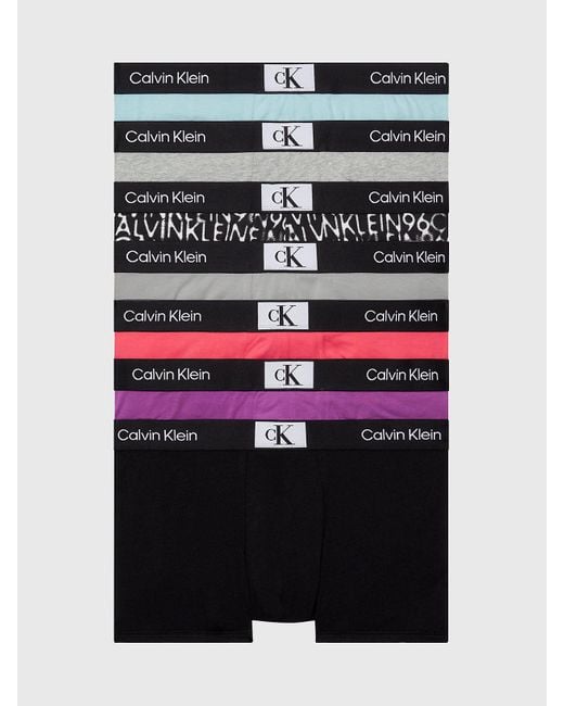 Calvin Klein Black 7 Pack Trunks - Ck96 for men
