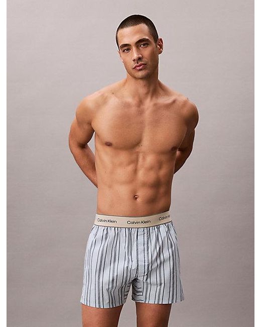 Calvin Klein Multicolor Cotton Poplin Boxers for men