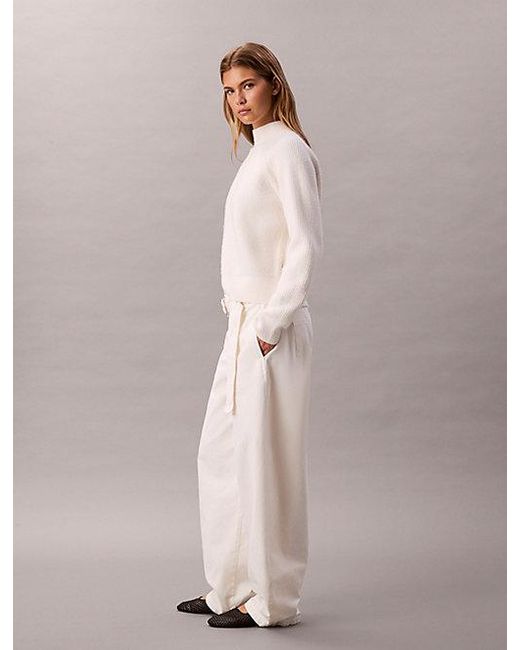 Calvin Klein Natural Jeans Cotton Relaxed Belted Pants