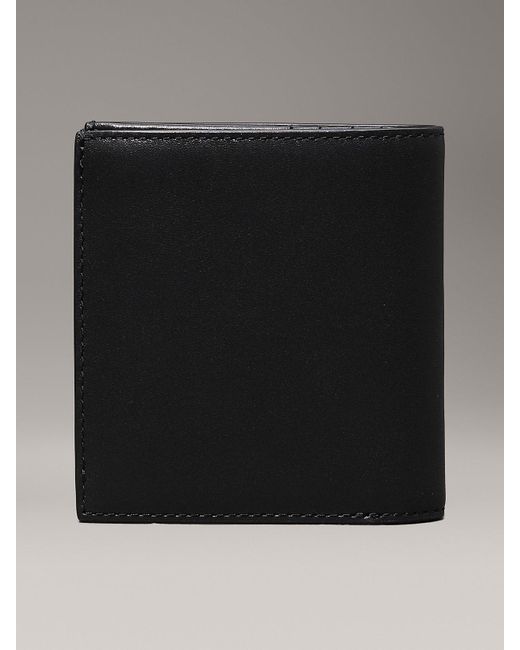 Calvin Klein Black Leather Rfid Trifold Wallet for men