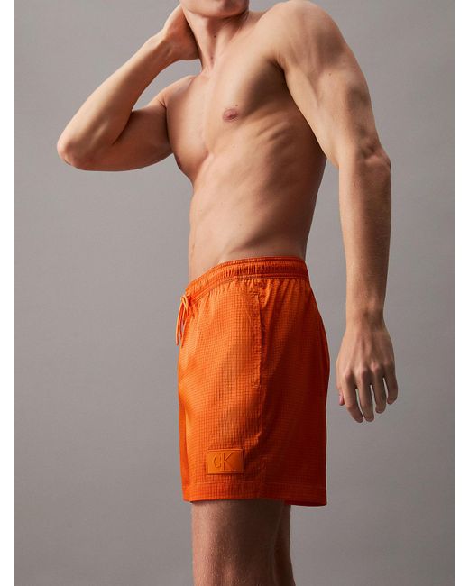 Calvin Klein Multicolor Ripstop Medium Drawstring Swim Shorts for men