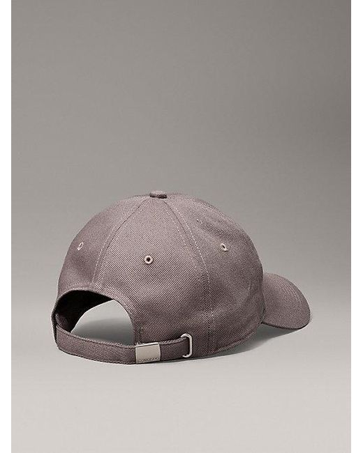 Calvin Klein Logo-Kappe Aus Twill in Gray für Herren