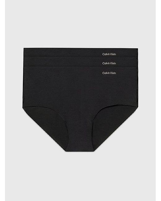 Calvin Klein 3-pack Hipsters - Invisibles in het Black