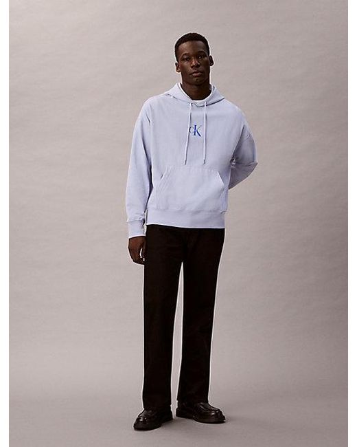 Calvin Klein Purple Jeans Monologo Premium Fleece Hoodie for men