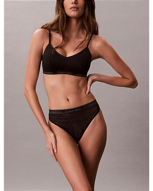 Calvin Klein Brown Thong Icon Cotton Modal