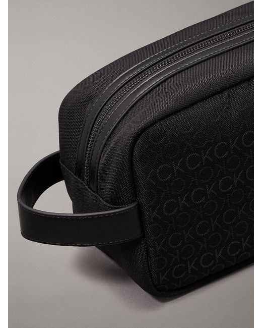 Calvin Klein Black Logo Wash Bag for men