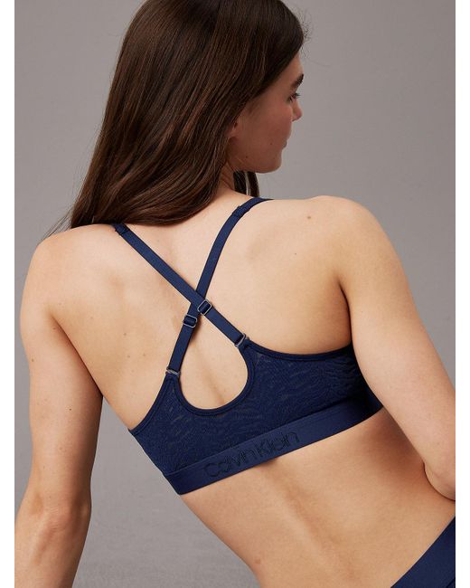Calvin Klein Blue Lace Recovery Bralette