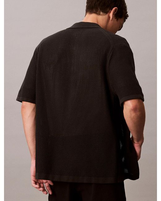 Camicia Button-Down di Calvin Klein in Black da Uomo