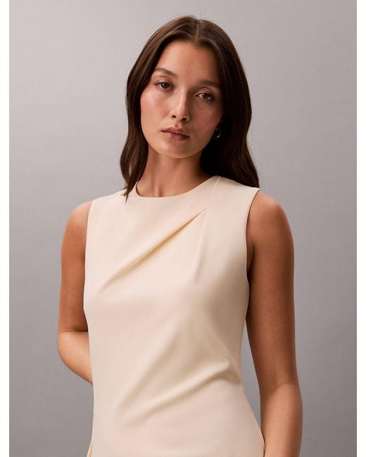 Calvin Klein Natural Stretch Crepe Sleeveless Dress