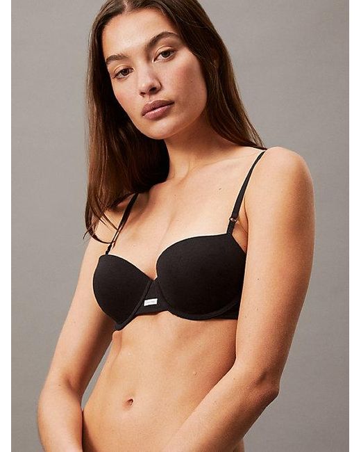 Calvin Klein Brown Demi T-Shirt Bra Cotton Modal Bare