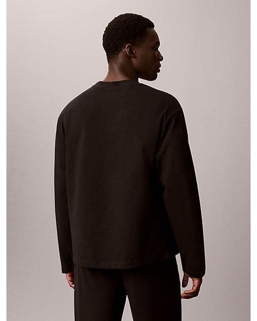 Calvin Klein Black Pyjama Top Cotton Classics for men