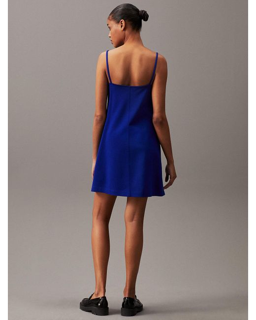 Calvin Klein Blue Milano Jersey Camisole Dress