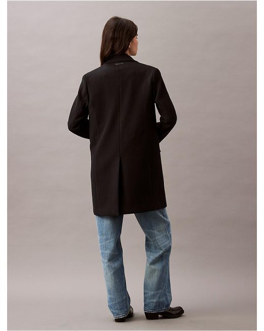 Calvin Klein Brown Tailored Single Breasted Coat