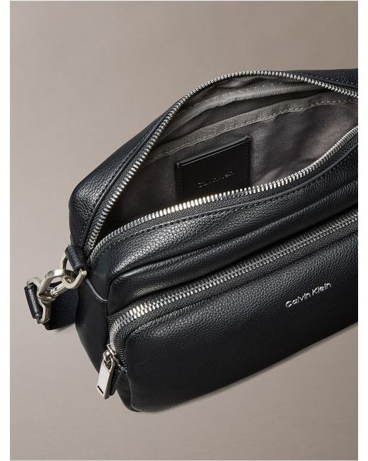 Calvin Klein Gray Raised Logo Camera Bag for men