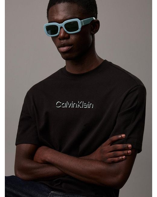 Calvin Klein Blue Modified Rectangle Sunglasses Ck24511S