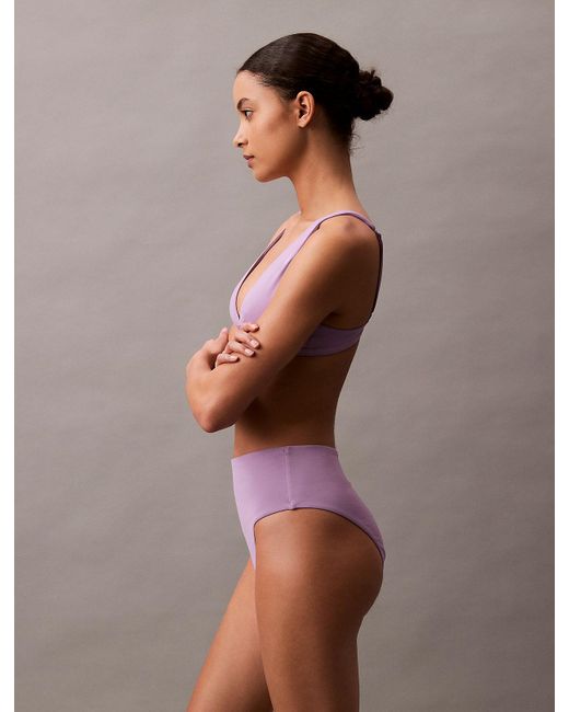 Calvin Klein Purple High Waisted Bikini Bottoms