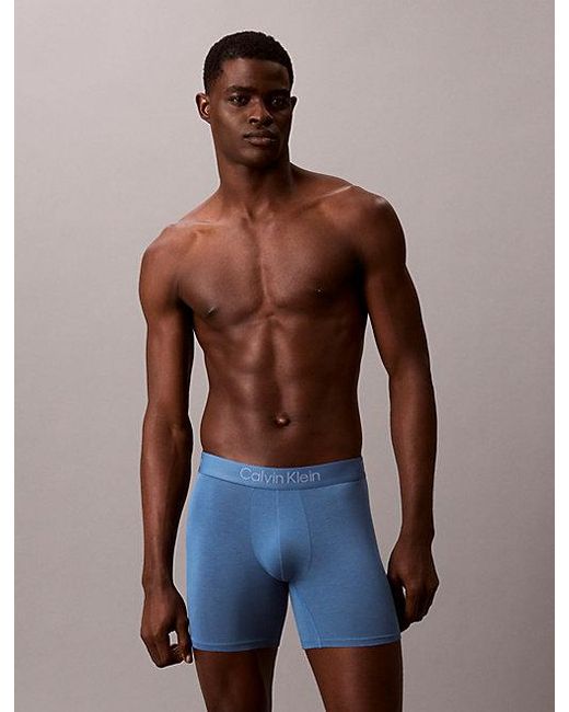 Calvin Klein Blue 3 Pack Boxer Briefs for men