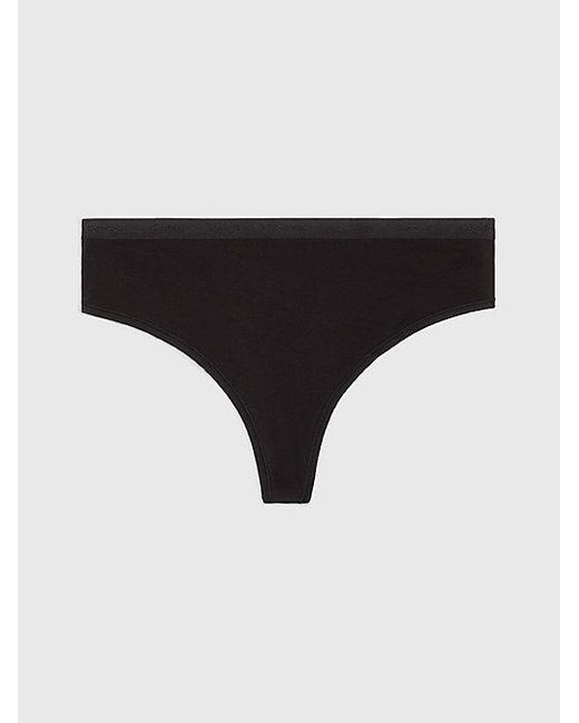 Calvin Klein String Met Hoge Taille - Form To Body in het Black
