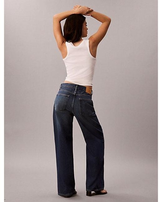 Calvin Klein Blue Jeans Low Rise Baggy Jeans