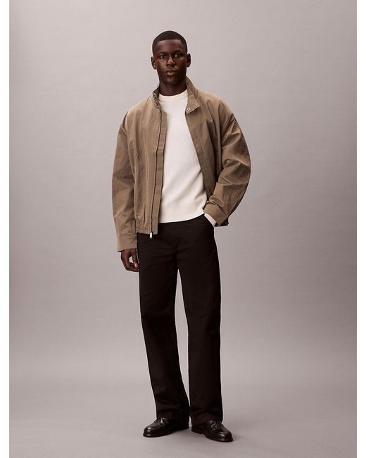 Calvin Klein Brown Tech Relaxed Blouson Jacket for men