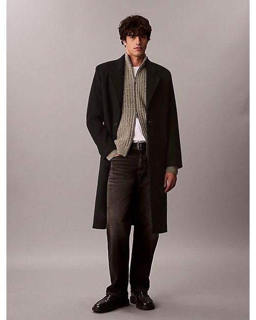 Calvin Klein Multicolor Jeans Heathered Cotton Zip Cardigan for men