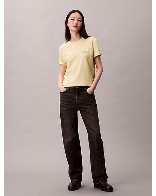 Calvin Klein Natural Jeans Logo Graphic Classic T-Shirt