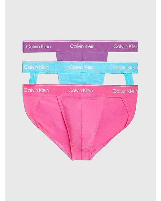 Calvin Klein 3-pack Slip, String En Jock Strap - Pride in het Pink voor heren