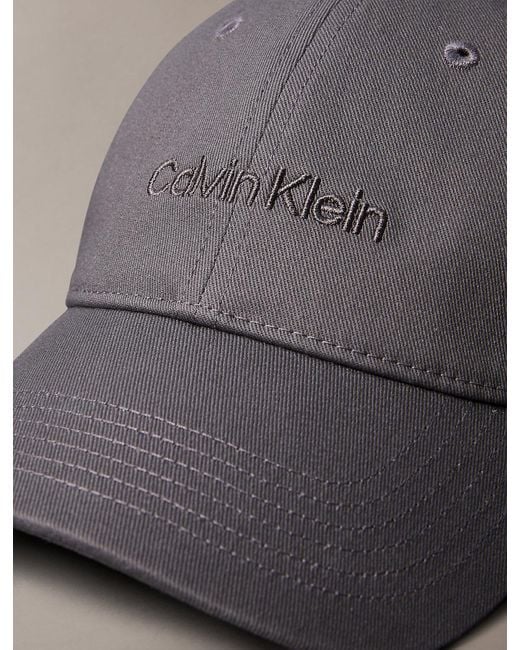 Calvin Klein Gray Twill Logo Cap for men