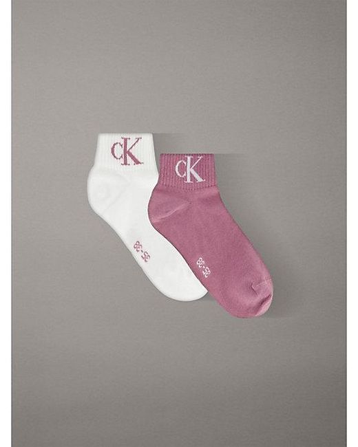 Calvin Klein Gray Jeans 2 Pack Soft Cotton Stretch Ankle Socks