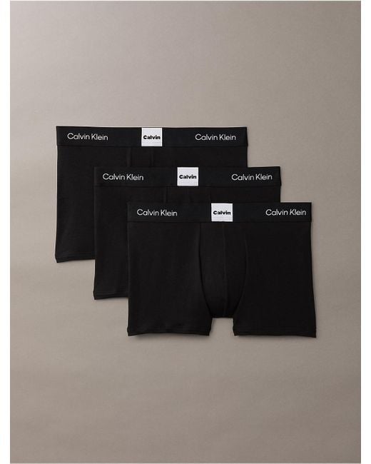 Calvin Klein Black 3 Pack Trunks for men