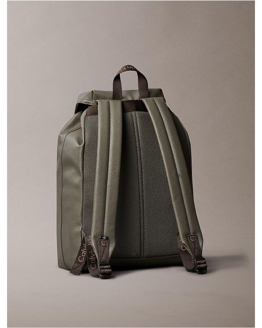 Calvin Klein Gray All Day Flap Backpack for men