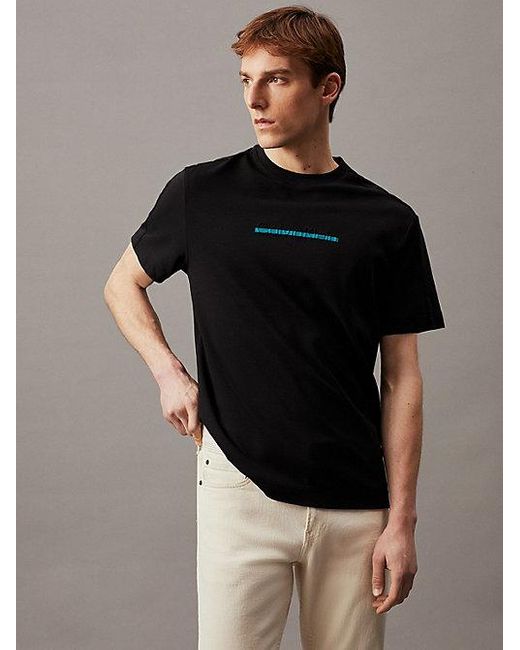 Calvin Klein Katoenen T-shirt Met Logo in het Black voor heren