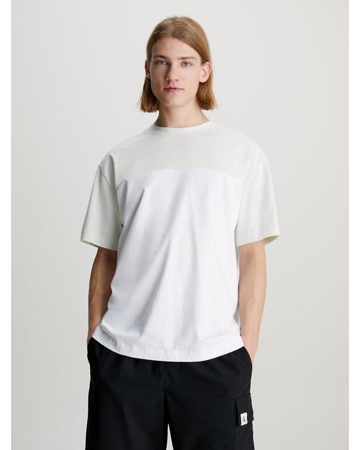 Calvin Klein White Relaxed Back Logo T-shirt for men