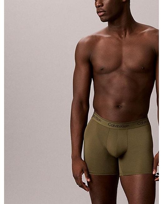 Calvin Klein Multicolor 3 Pack Boxer Briefs Microfibre Stretch for men