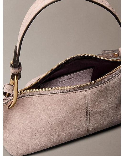 Calvin Klein Multicolor Small Soft Suede Shoulder Bag