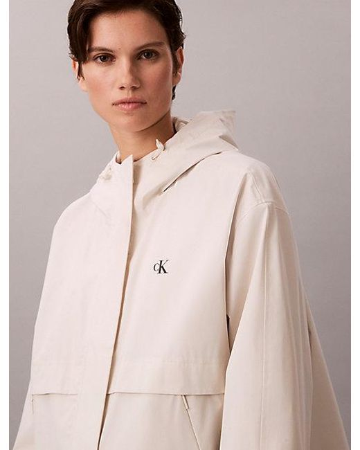 Calvin Klein Natural Jeans Relaxed Hooded Tech Jacket