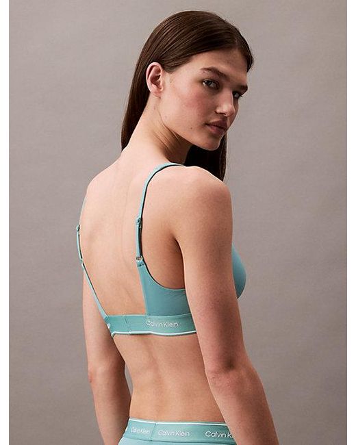 Calvin Klein Bralette Bikinitop in het Green