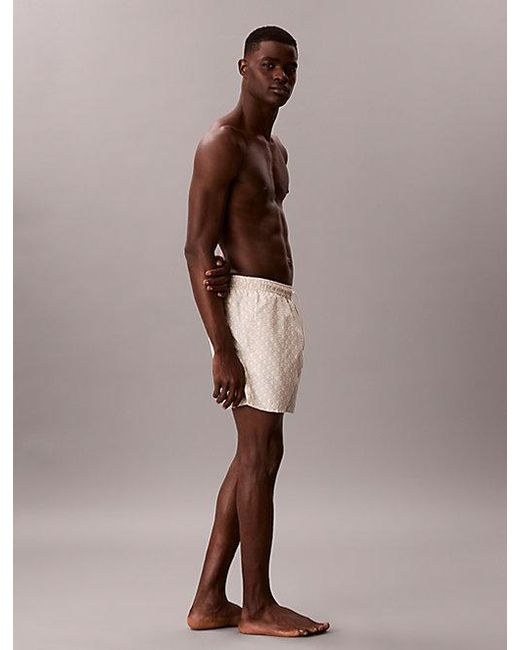 Calvin Klein Brown Medium Drawstring Swim Shorts Essentials for men